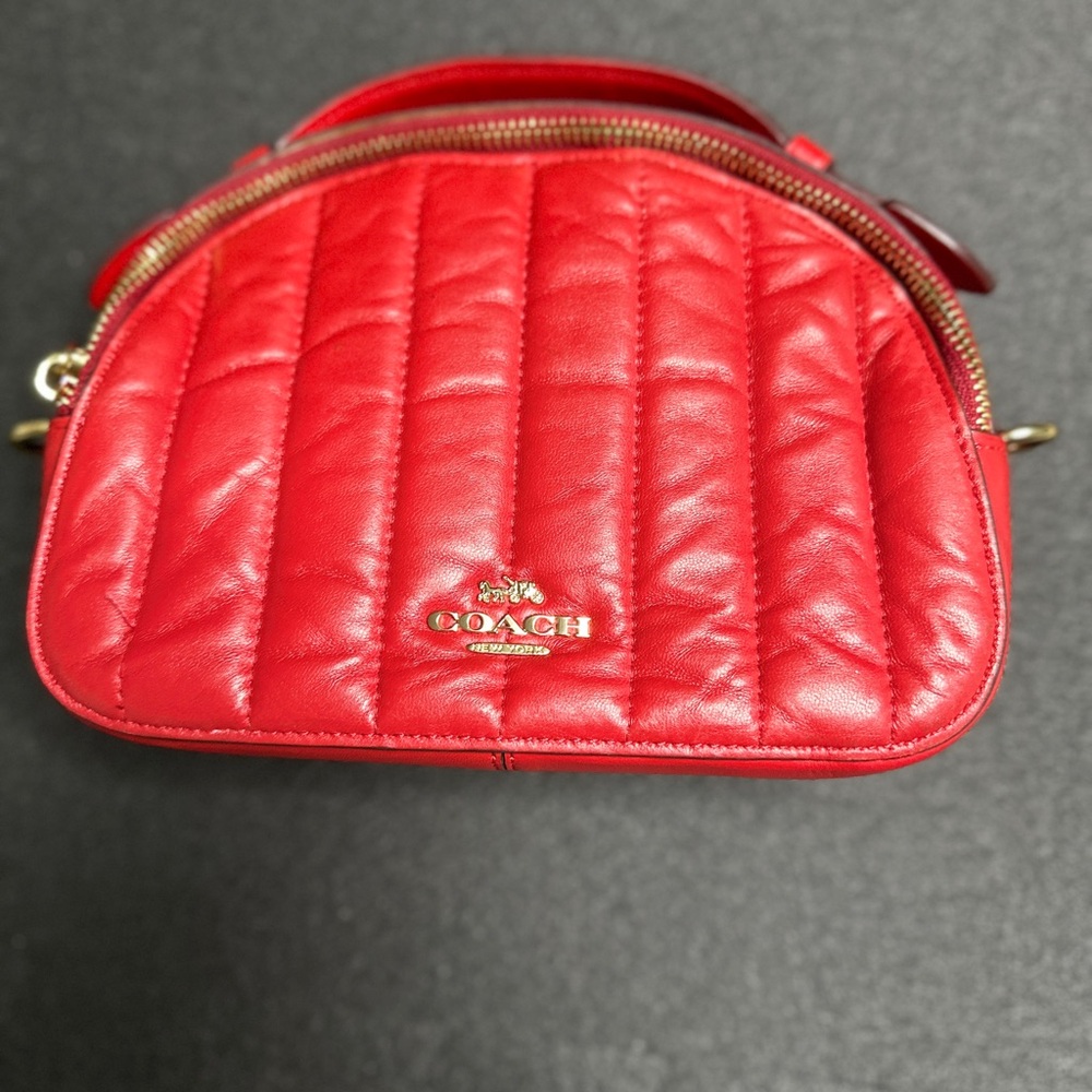 Coach Red Quilted Crossbody Bag